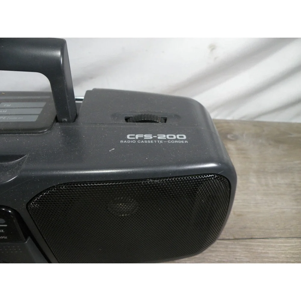 Vintage Sony CFS-200 AM/FM Radio Cassette-Corder Boombox 2-Way Speaker System